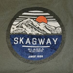 Delta Magnum Weight Skagway Alaska Olive Green T-Shirt NWOT